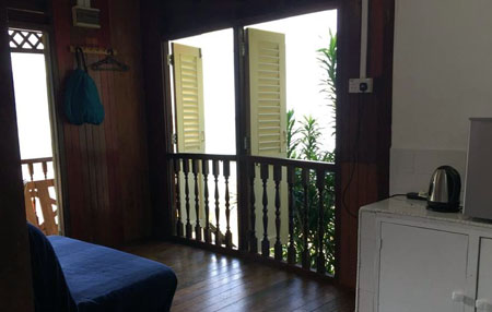 BAMBOO HILL - Room #1 - 1 x double bed + 1 x single bed-View1